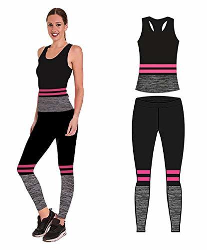 Product FM London Vest Top and Leggings Conjunto Ropa Deportiva, Rosa