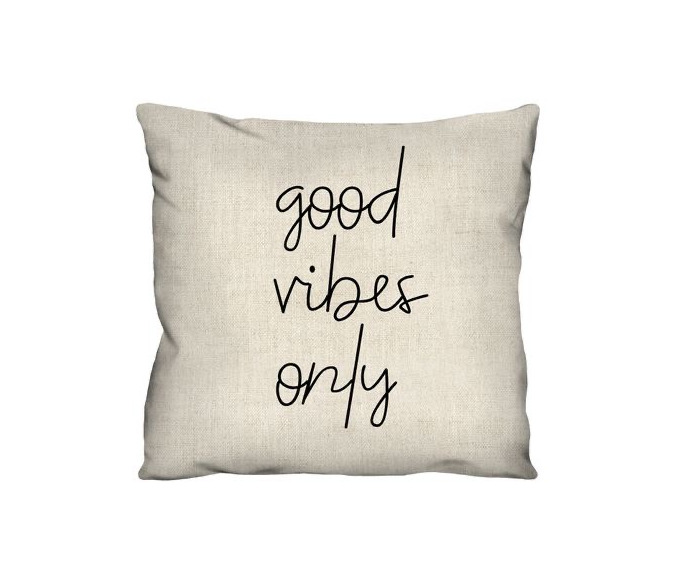 Productos Capa de Almofada em Linho Misto Good Vibes Only