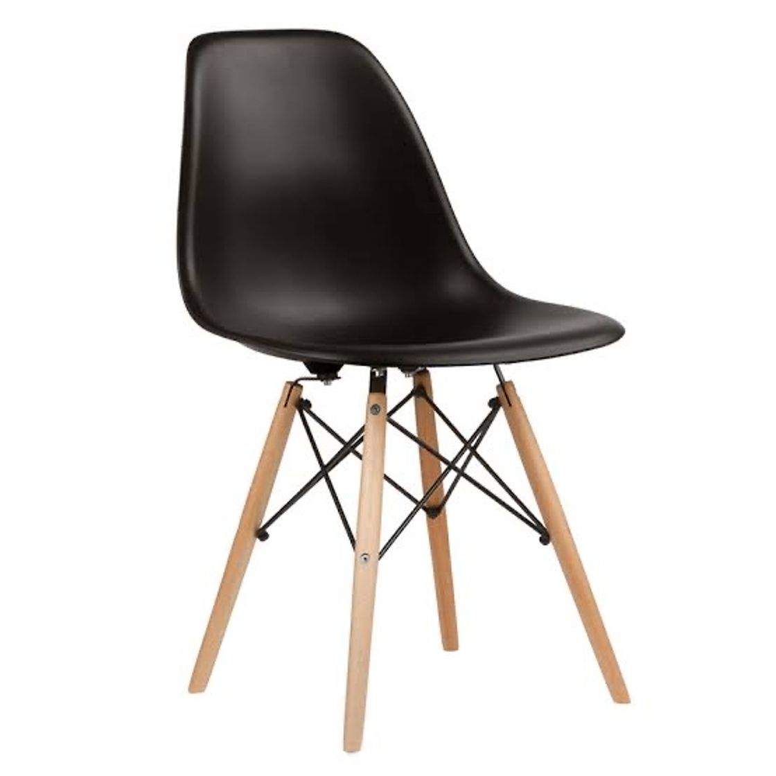 Moda Cadeira Eiffel DSW Eames Sem Braço Pés Madeira