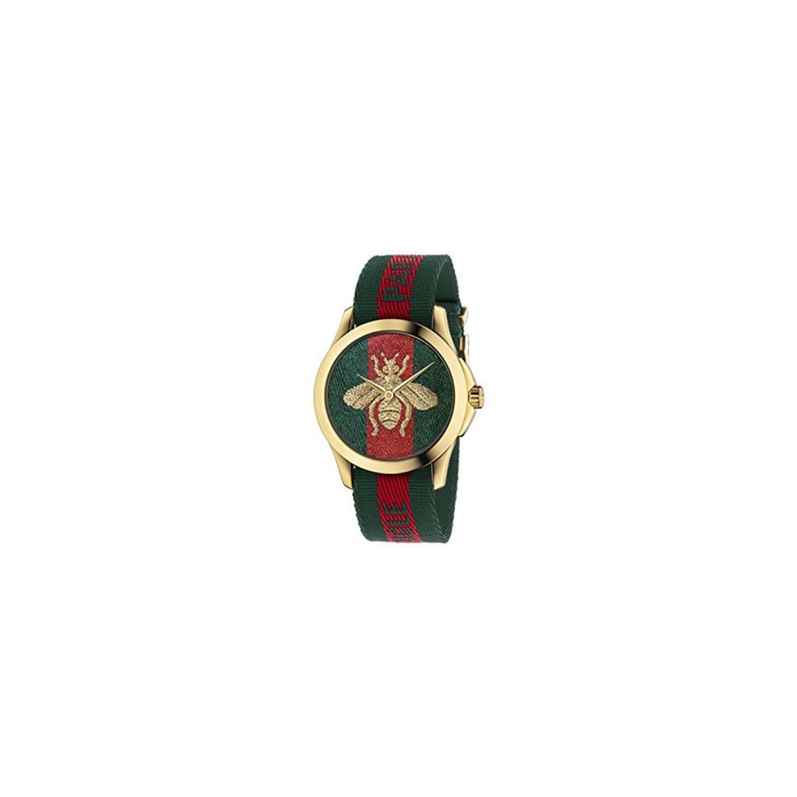Social Gucci Reloj Análogo clásico para Unisex de Cuarzo con Correa en Nailon