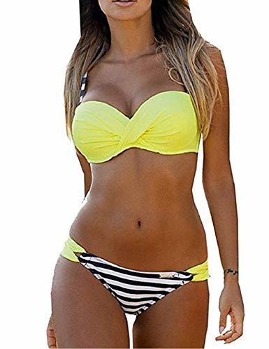 Social Yuson Girl Conjuntos de Bikini Trajes de Baño Mujer Sexy Push-up Color