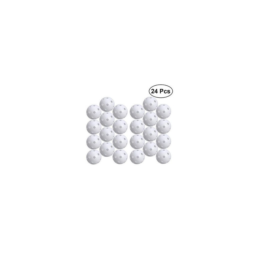 Product STOBOK 24pcs Bolas de Juego Perforadas Bolas de Deportes de Entrenamiento de