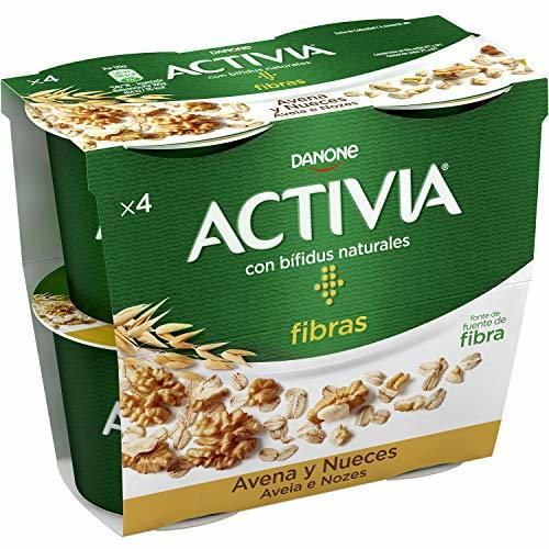 Danone Activia Yogur con Avena y Nueces - Paquete de 2 x