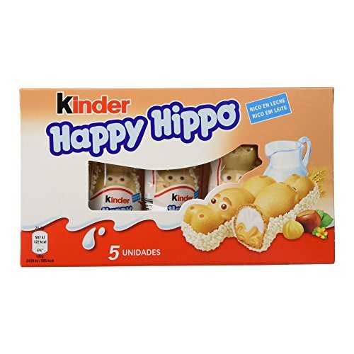 Product Kinder Happy Hippo Barritas de Chocolate - Pack de 5 x 20.7