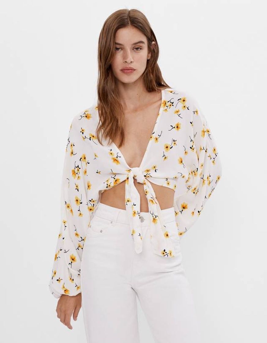 Social Blusa Con Nudo - Bershka 