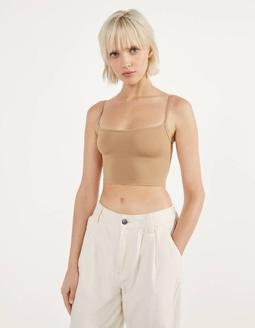 Social Top cropped de tirantes - Bershka 