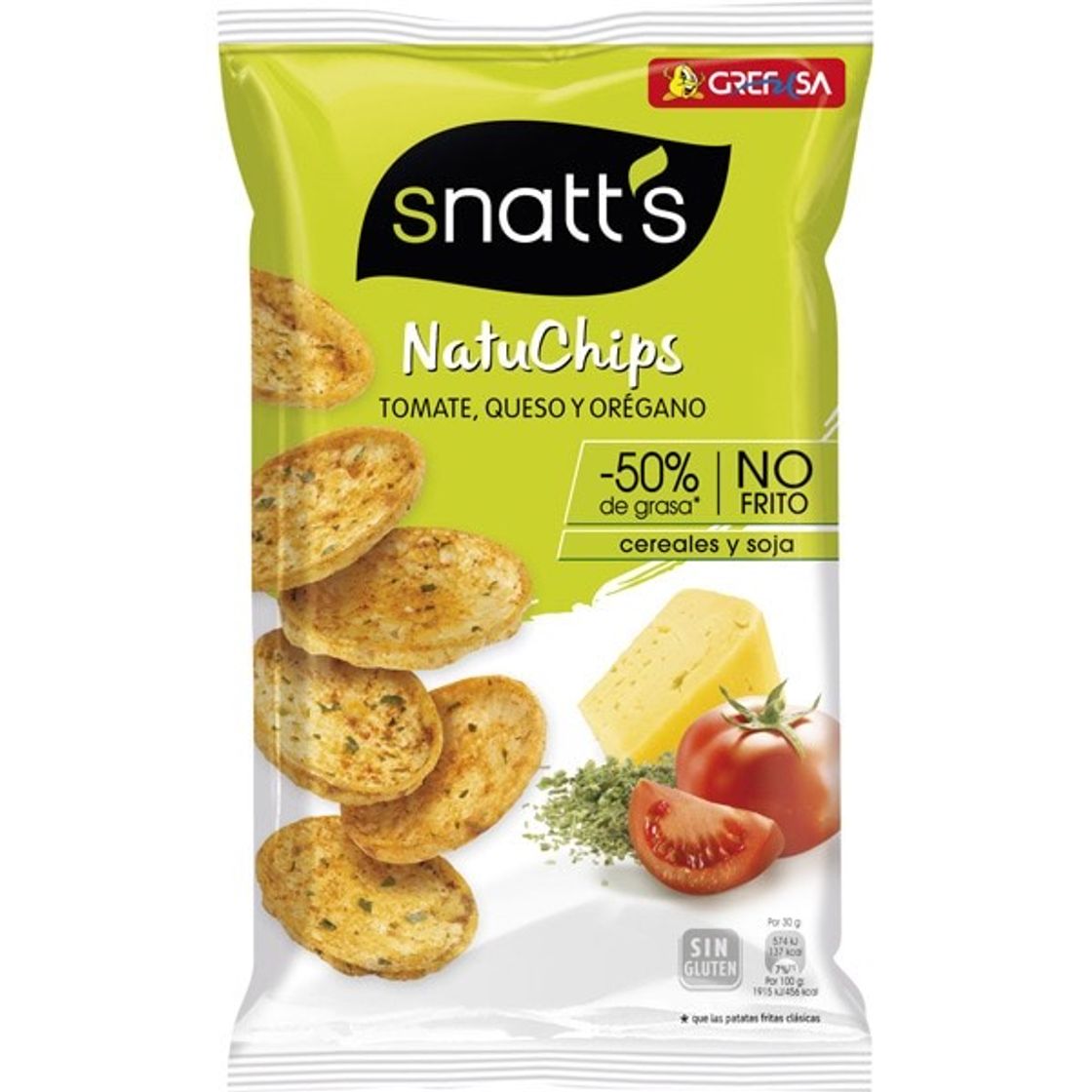 Social Snatt's NatuChips tomate, queso y orégano