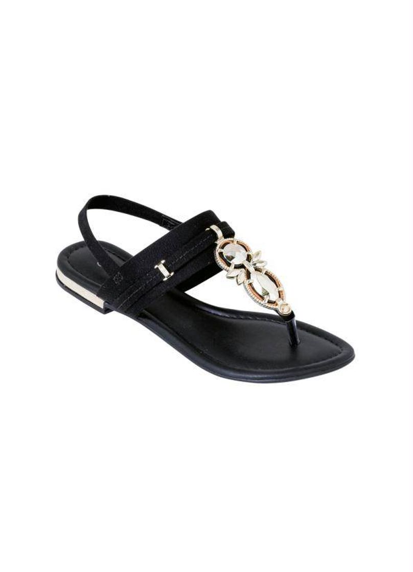 Social Rasteira Beira Rio Preta com Detalhe de Enfeite

