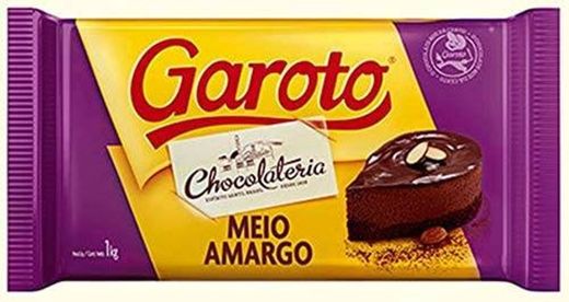 Barra De Chocolate Meio Amargo 1kg Garoto

