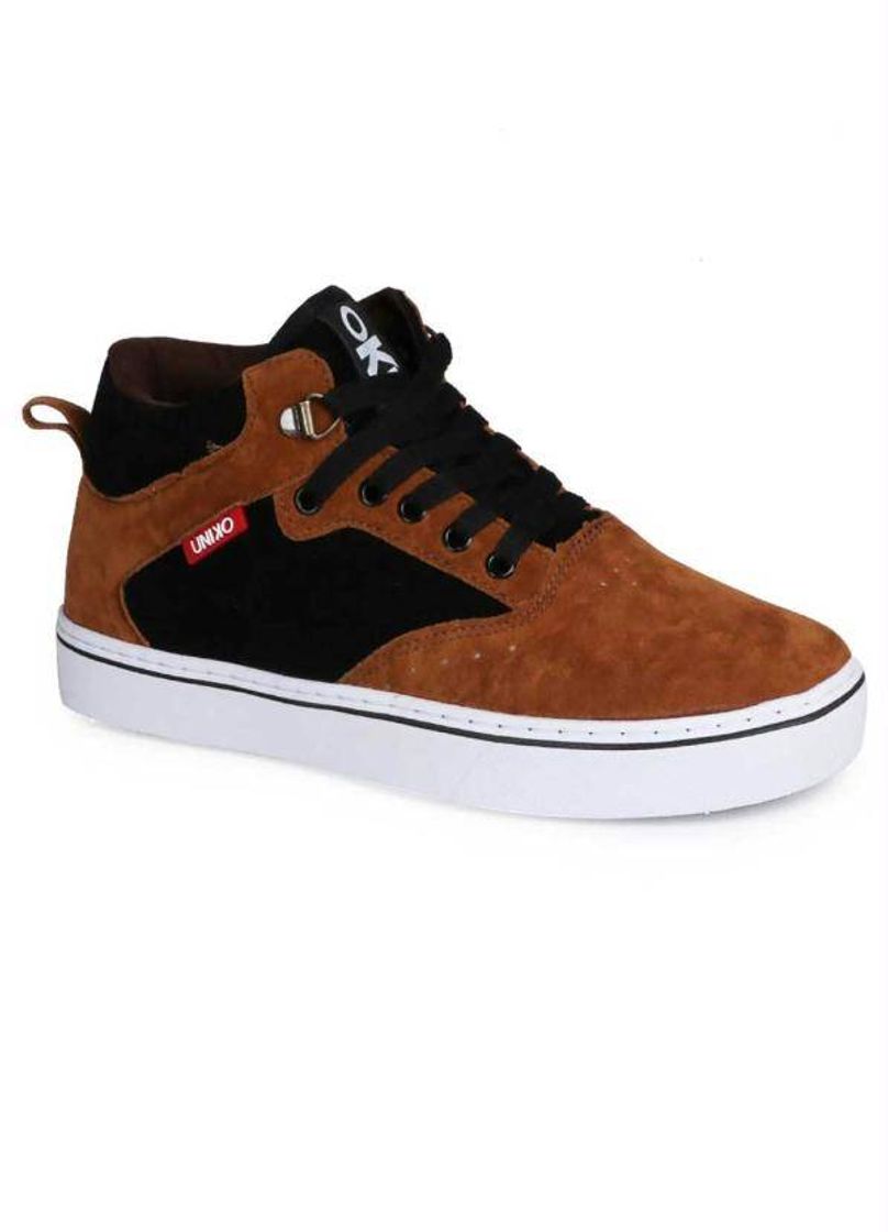 Social Tênis Skate Masculino Uniko Camurça Caramelo