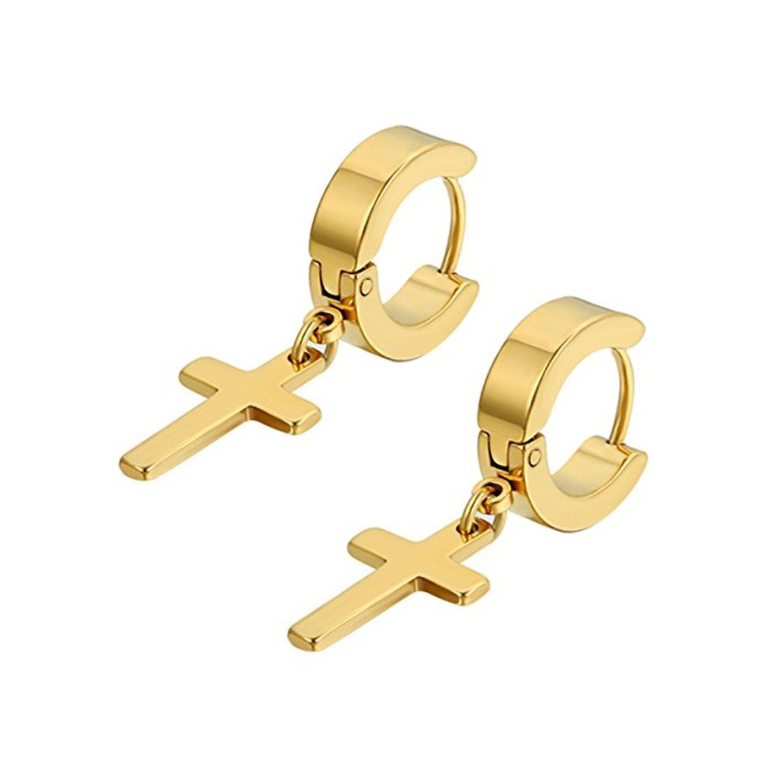 Social Flongo mujer pendientes hombre en forma de cruz de estilo de moda