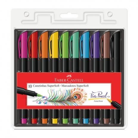 Moda Brush Pen 10 cores Faber-Castell 