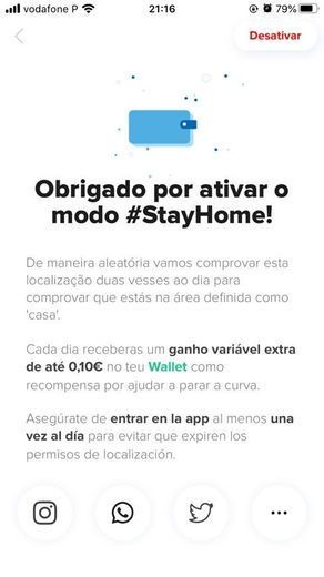 Moda Ativar o Modo Stay Home 