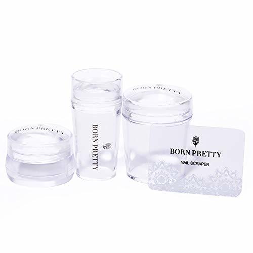 Born Pretty 3pcs claro silicona Jelly Juego de con 3 nacido Pretty