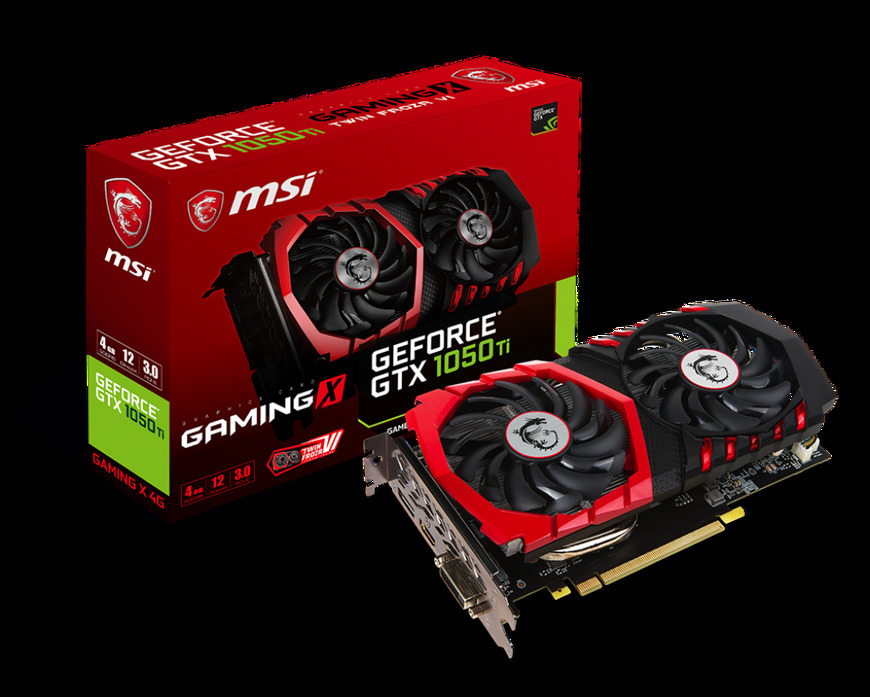 Electronic MSI GeForce GTX 1050 Ti Gaming X 4G - Tarjeta gráfica