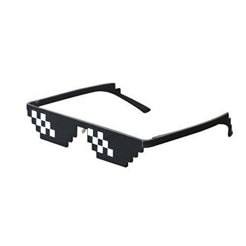 Lorigun Gafas de Sol Thug Life Gafas Pixeladas de Mosaico Gafas de