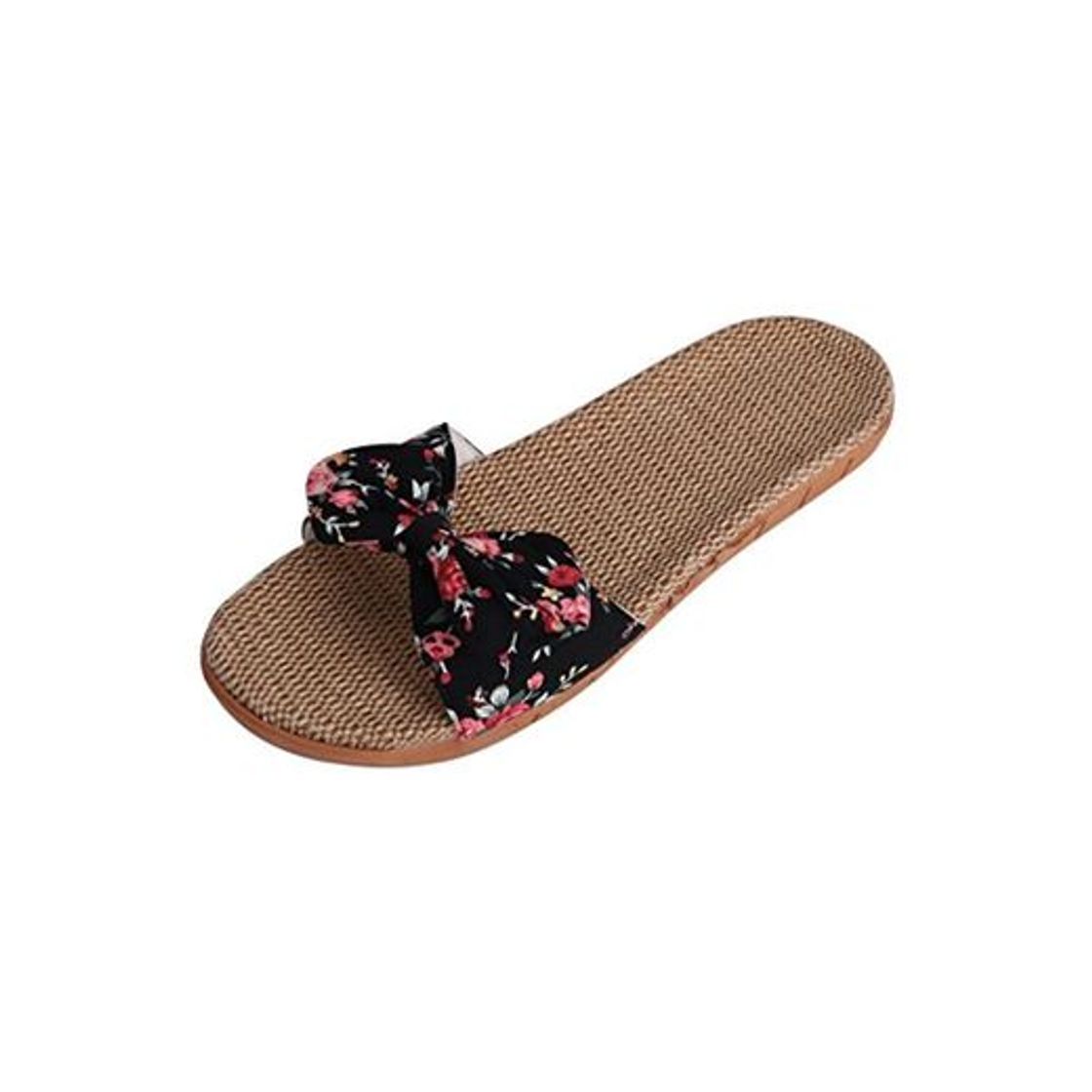 Social LONTG Pantufla De Lino para Mujer Sandalia N ½ UD