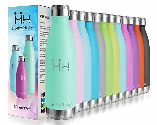 HoneyHolly Botella de Agua Acero Inoxidable 350/500/650/750ml