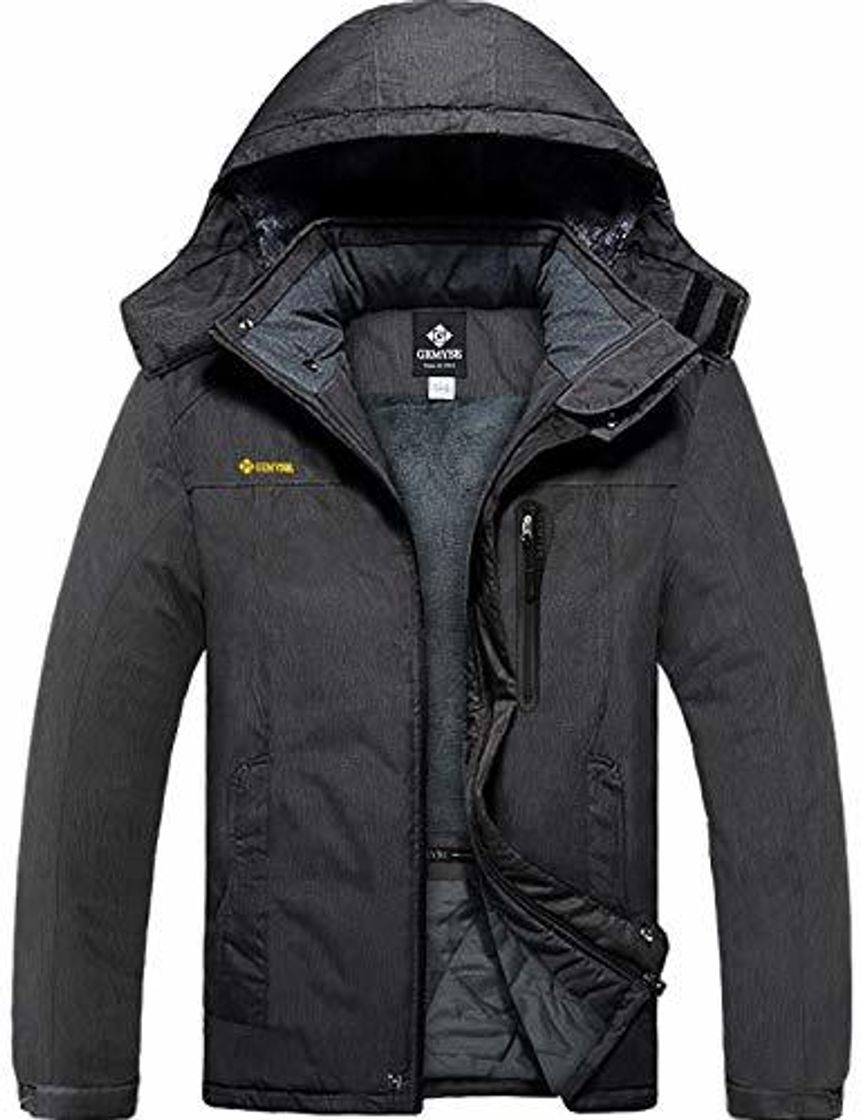 GEMYSE Chaqueta de esquí Impermeable para Hombres Chaqueta de Invierno a Prueba