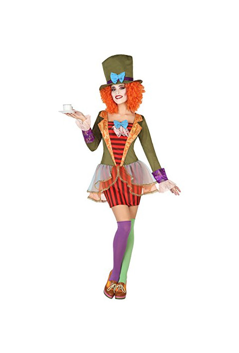 Social Atosa-38656 Disfraz Sombrerera Loca, Multicolor, XS-S