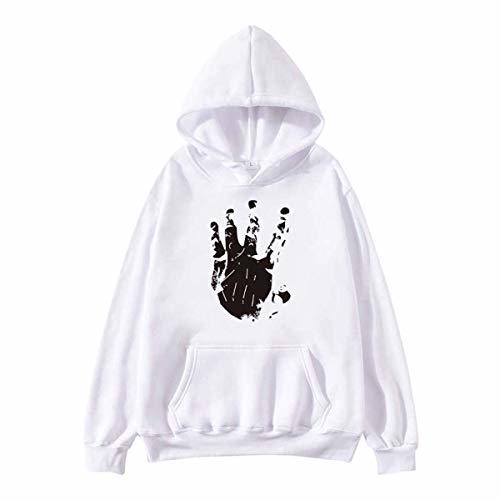 Moda Sudadera Mujer Womens Loose Long Sleeve Sweatshirt Hoodie Printed Tops Blouse Moletom