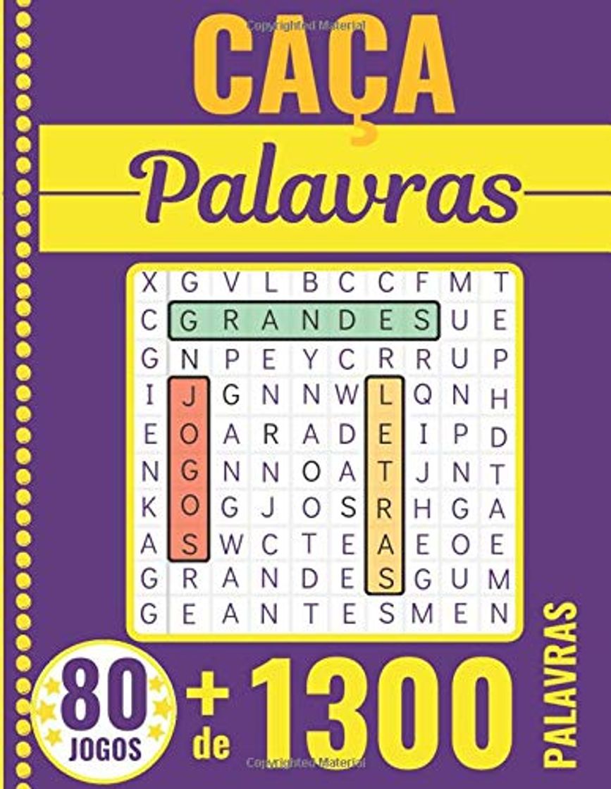 Product Caça Palavras: Portuguese Puzzle Game – Letras Grandes | Livro com 80