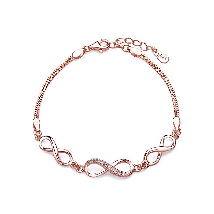 Moda Unendlich U Infinito U - Pulsera Símbolo del Infinito para Mujer de