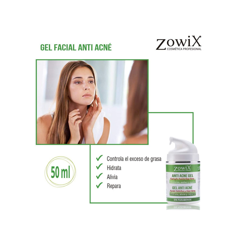 Belleza ZOWIX Gel Antiacne. Reduce granos