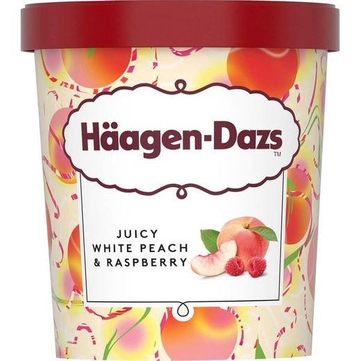 Häagen-Dazs white/peach/raspberry