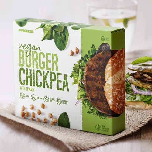 Products Hambúrguer Vegan- Grão de bico e espinafres 