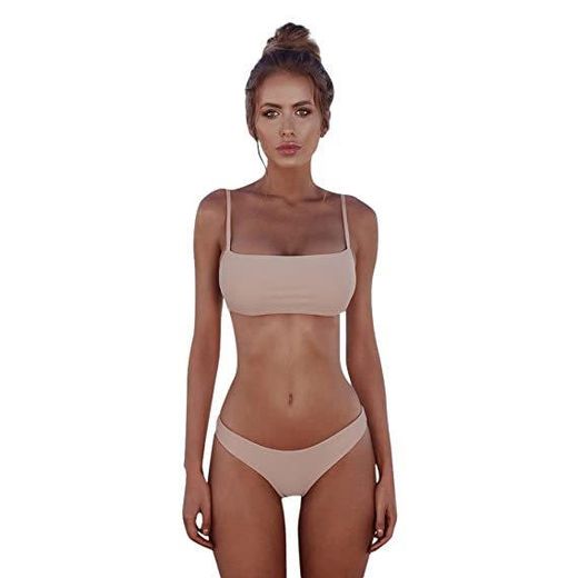 BaZhaHei Bikini de Mujer Traje de baño de Mujer Bandeau Bandage Bikini