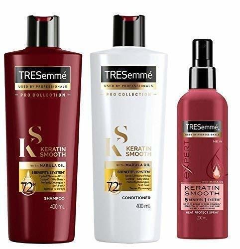 Tresemme Keratin - Acondicionador de champú TRIO 400 ml cada uno