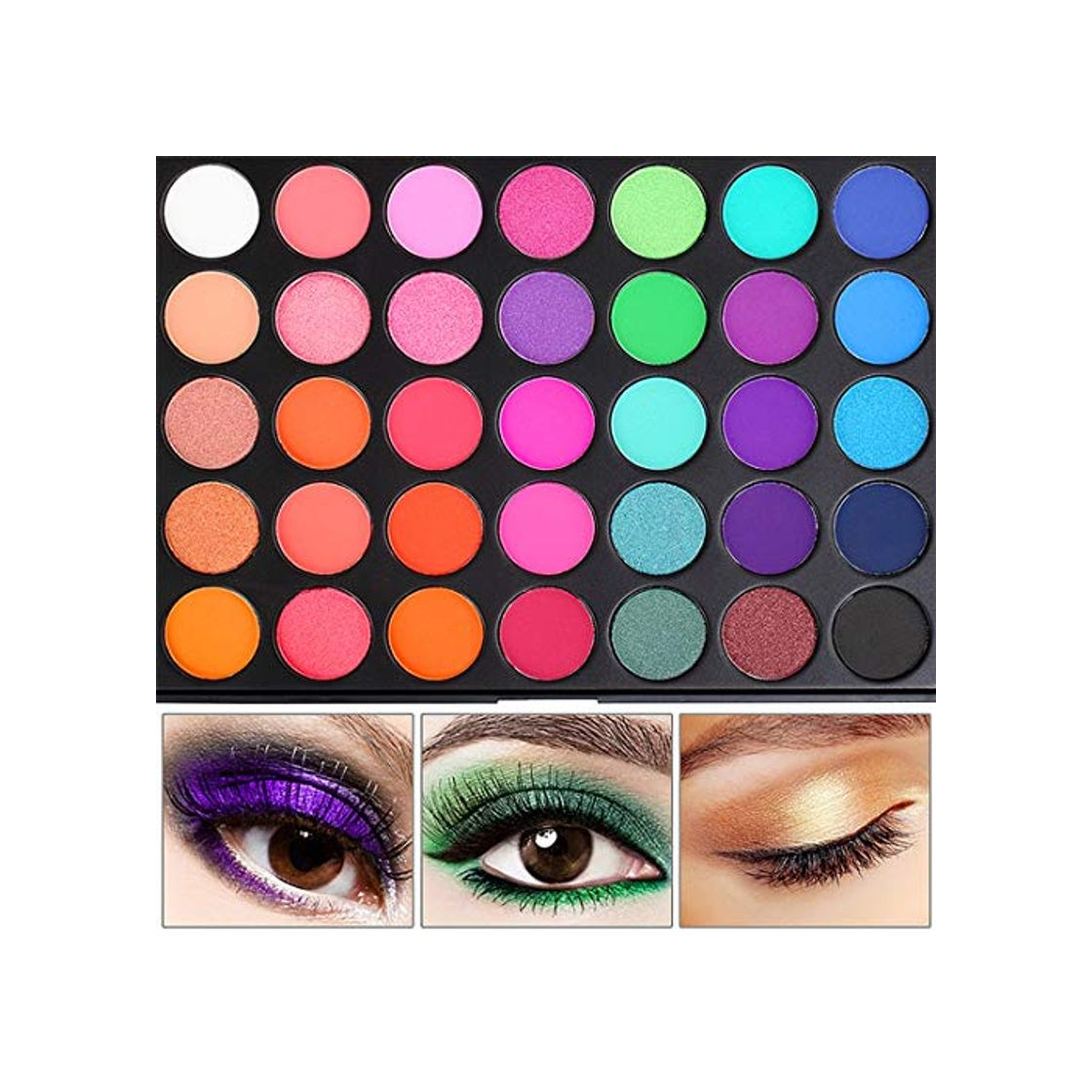 Social UCANBE BELLE 35 Colorido Maquillaje Sombra de Ojos Paleta de pigmentos Paleta Desnuda Mate Brillante Brillo Sombra de Ojos maquiagem profissional Completa