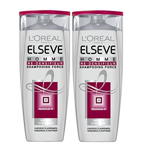 Social Elsève Champú de hombre redensificador para cabello Fino – 250 ml – Juego de 2