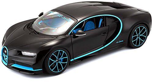 Bburago Bugatti Chiron en escala 1:18 en negro