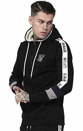 Producto SIKSILK Borg Overhead 1/4 Zip Retro Tape Hoodie