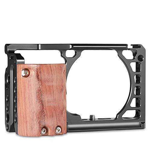 Lugares SMALLRIG Jaula a6500 con Mango Madera, Cage con Empuñadura Madera para Sony