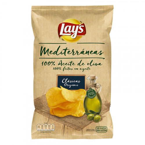 Lay's - Mediterrâneas, Batatas Fritas, 100% Azeite de Oliva 