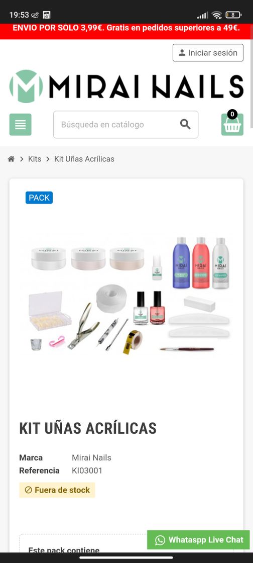 Moda Kit uñas acrílicas mirainails