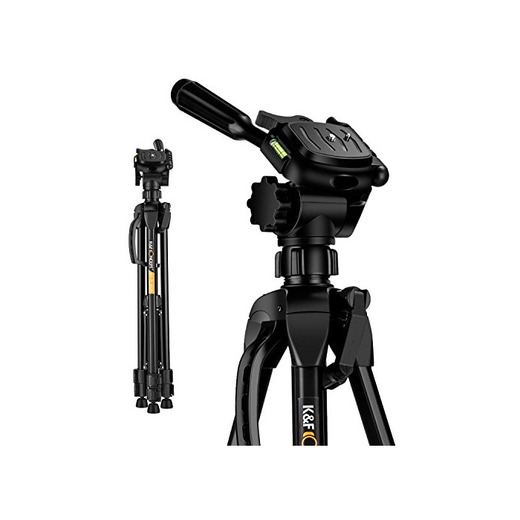K&F Concept TL2023 Trípode Viaje Ligero para Cámara Réflex Canon Sony Nikon