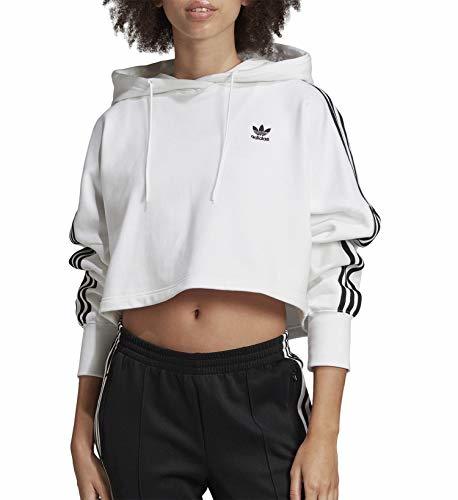 Product Adidas Cropped Hood Sudadera con Capucha, Mujer, Blanco