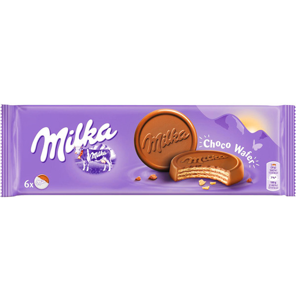 Moda 
Milka Choco Wafer Barquillo con Relleno de Cacao - 180 g