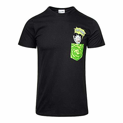 Fashion Camiseta Rick & Morty con Bolsillo Estampado Tiny Pocket