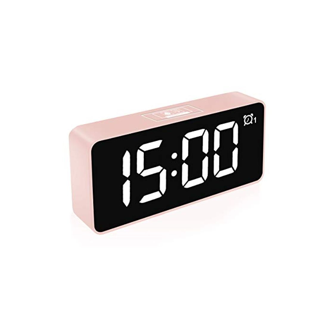 Product HOMVILLA Reloj Despertador Digital, LED Despertadores Electrónicos Espejo y 2 Alarma Puerto