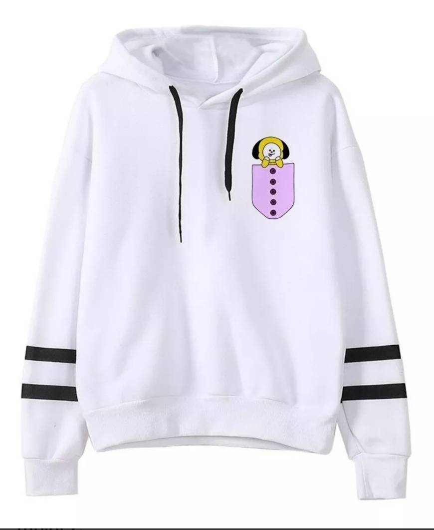 Moda Blusa Moletom Canguru Bts Bt21 K-pop Dos Desenhos Animados

