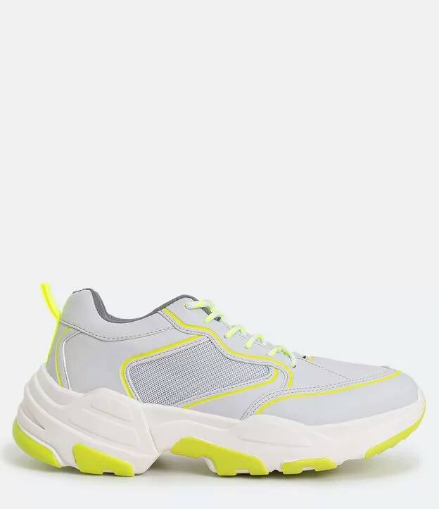 Fashion TÊNIS MASCULINO SNEAKER COM DETALHES NEON