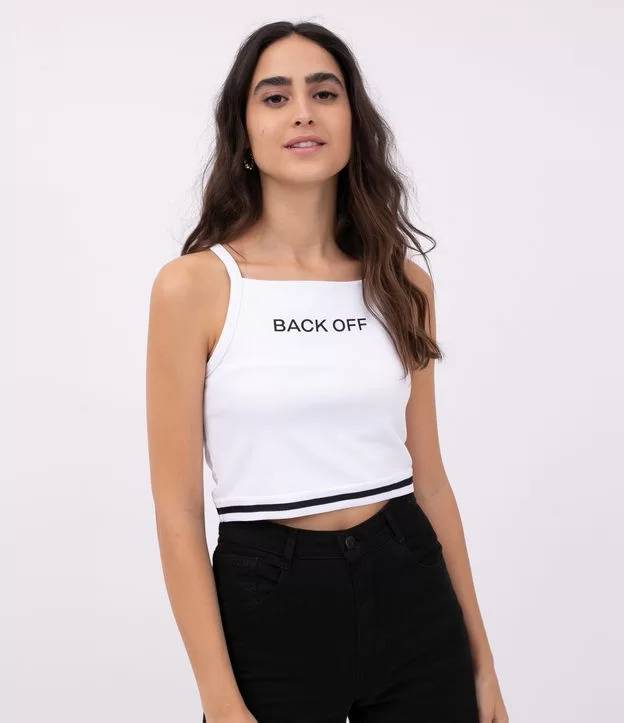 Social CROPPED COM ESTAMPA BACK OFF