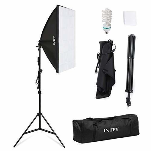 Intey Softbox Iluminacion Kit Fotografia con Luz Continua Ventana de Luz 50x70cm