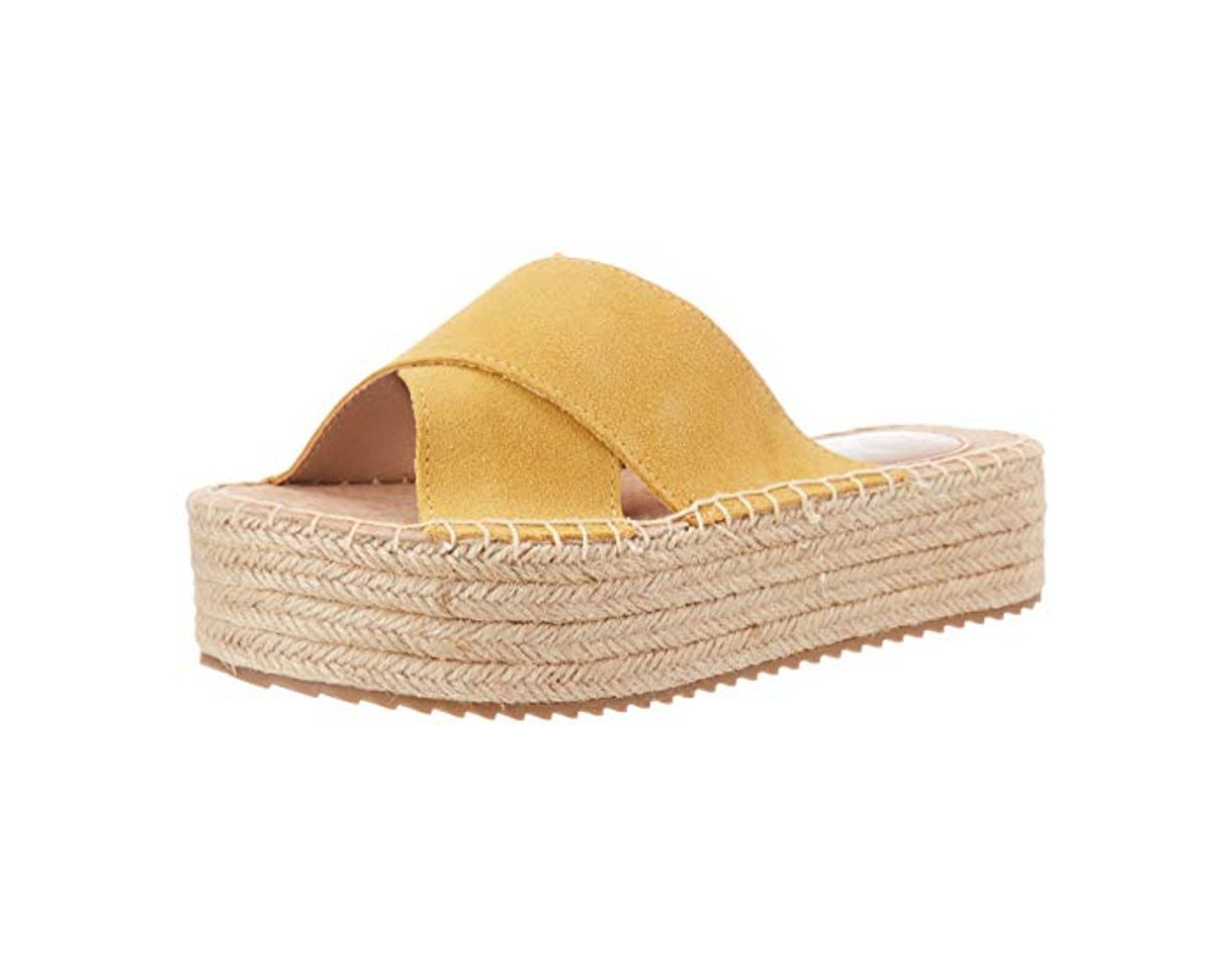 Fashion XTI 49134.0, Sandalias con Plataforma para Mujer, Amarillo