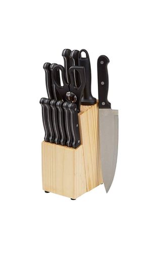 AmazonBasics - Juego de cuchillos de cocina y soporte (14 pi